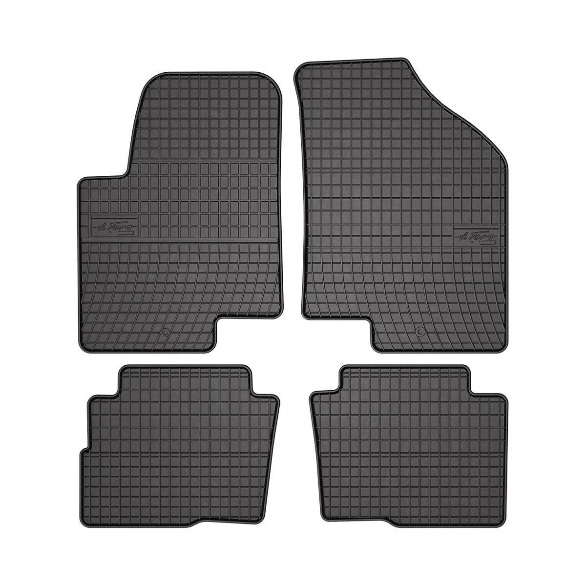 Kia Soul Floor Mats - Omac - El Toro Rubber - Black - '10-'13